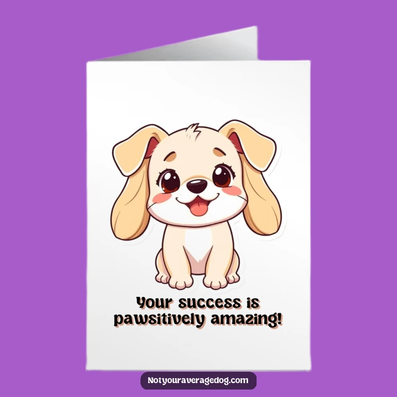 Free Printable Dog Congrats Card: Hilarious Ears for Your Big Win - Downloadable Gift