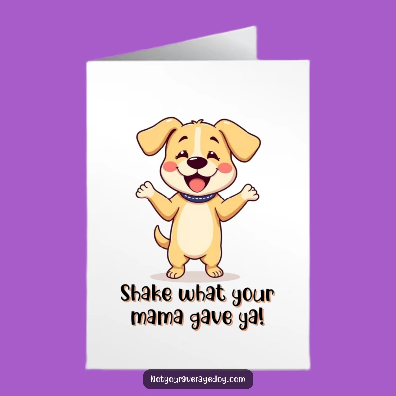 Free Printable Funny Dog Dance Congrats Card: Floppy Ear Celebration - Downloadable Gift