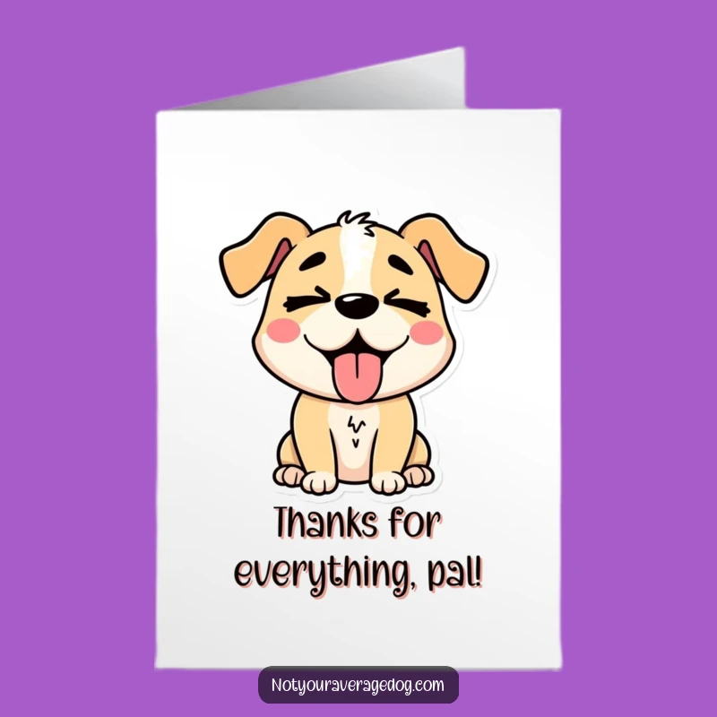 Free Printable Silly Dog Thank You Card - Funny Downloadable Gift!