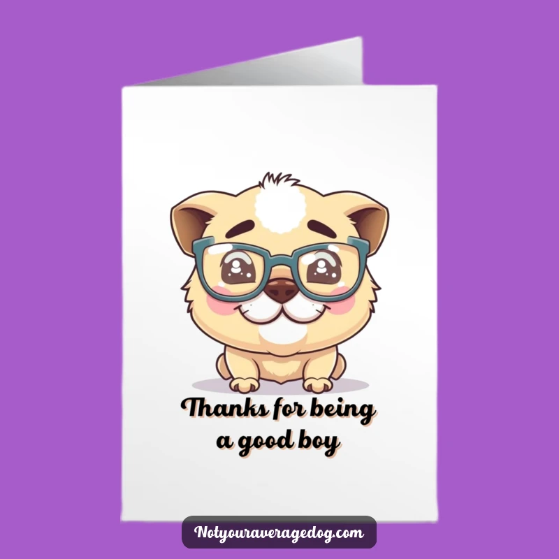 Free Printable Thank You Card: Grateful Dog Scholar - Downloadable Funny Gift