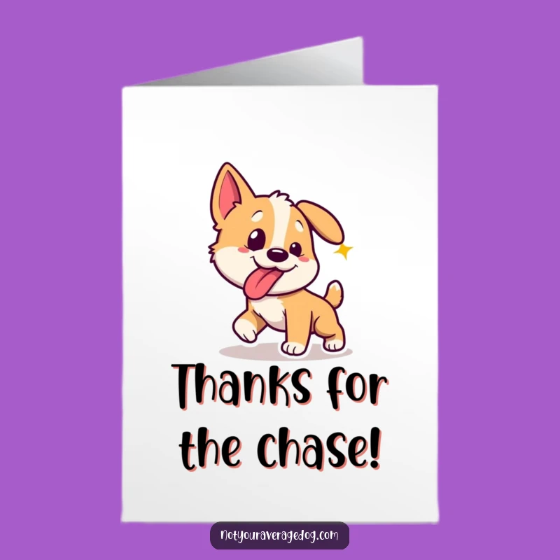 Funny Free Printable Thank You Card: Laser Dot Dog Chase - Downloadable Gratitude