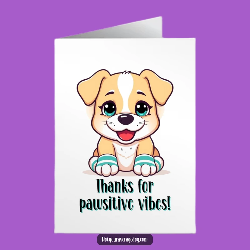 Free Printable Thank You Dog Card: Mismatched Socks, Goofy Grin, Funny Downloadable Gift