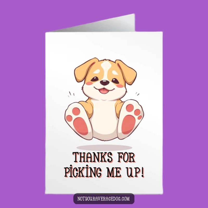 Free Printable Thank You Card: Oops Dog Apology, Funny Downloadable Gift of Gratitude