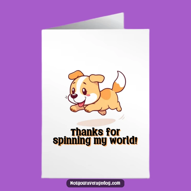 Free Printable Thank You Card: Dizzy Dog Gratitude!