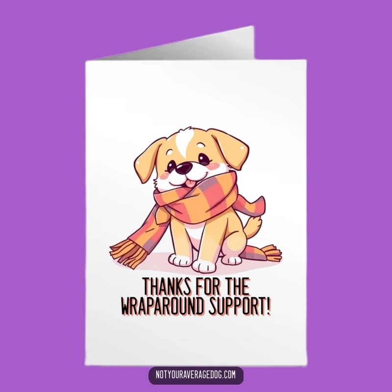 Free Printable Thank You Dog Card: Scarf Tangle Fun, Funny Canine Gratitude, Downloadable Gift