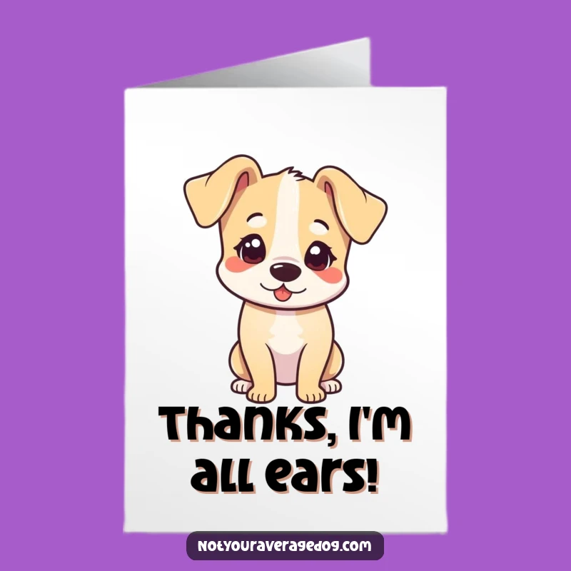 Charming Free Printable Thank You Card: Sweet Dog, Thoughtful Downloadable Gift!