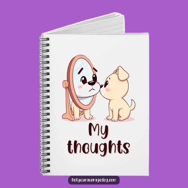 Funny Dog Notebook: Confused by Mirror, Perfect Funny Gift