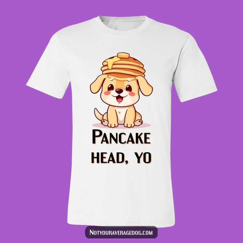 Funny Balancing Dog Pancakes T-Shirt - Breakfast Buddy Apparel