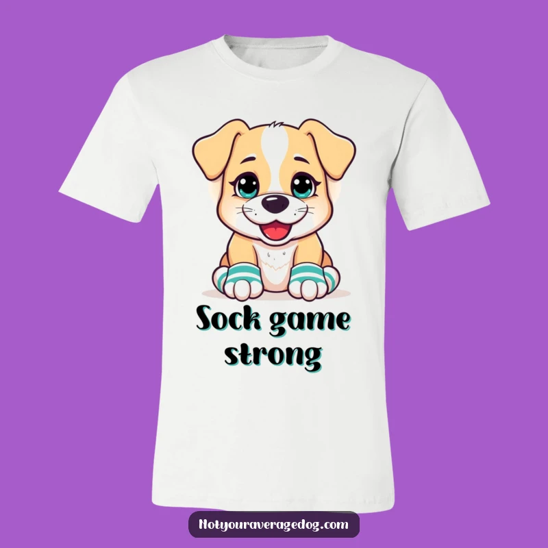 Funny Dog Mismatched Socks T-Shirt - Goofy Grin Dog Apparel Gift