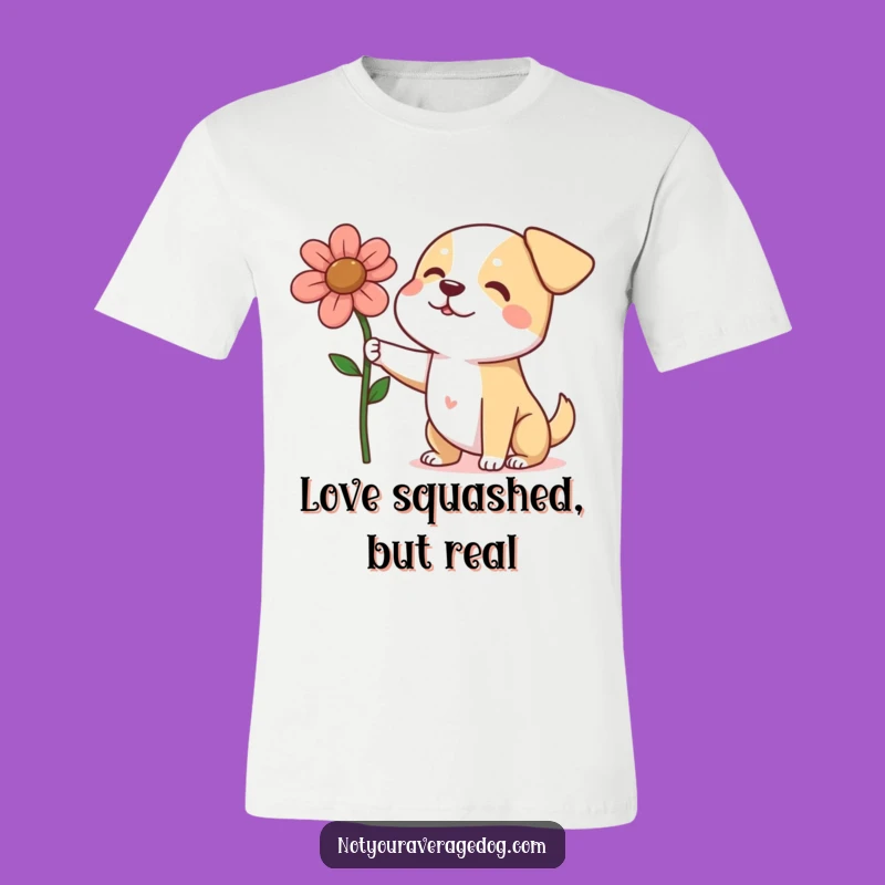 Funny Dog Flower Present T-Shirt - Hilarious Adorable Canine Gift