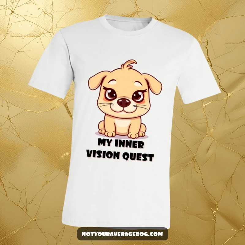 Funny crossed eyes dog t-shirt, a silly canine with a very exaggerated funny face, eyes crossed.