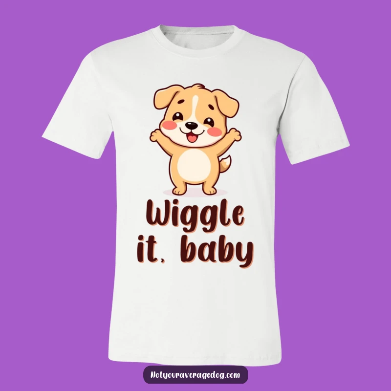 Funny Wiggle Dance Dog T-Shirt: Comical Canine Grooves Tee