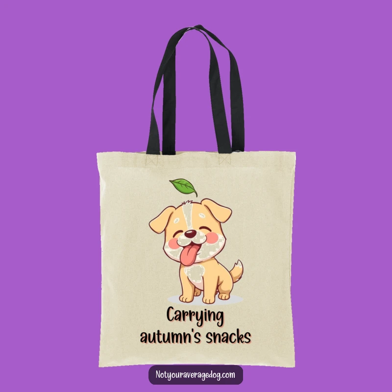 Funny Leaf Dog Tote Bag: Stylish & Humorous Canine Carryall