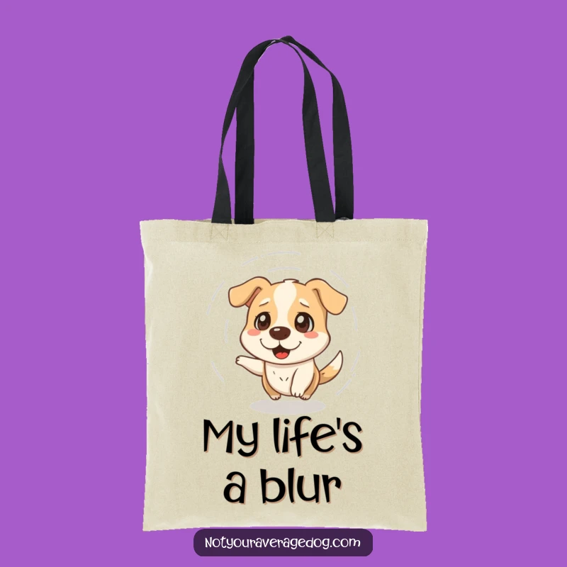 Funny Dazed Dog Spinning Tote Bag - Carry Your Whimsy Everywhere