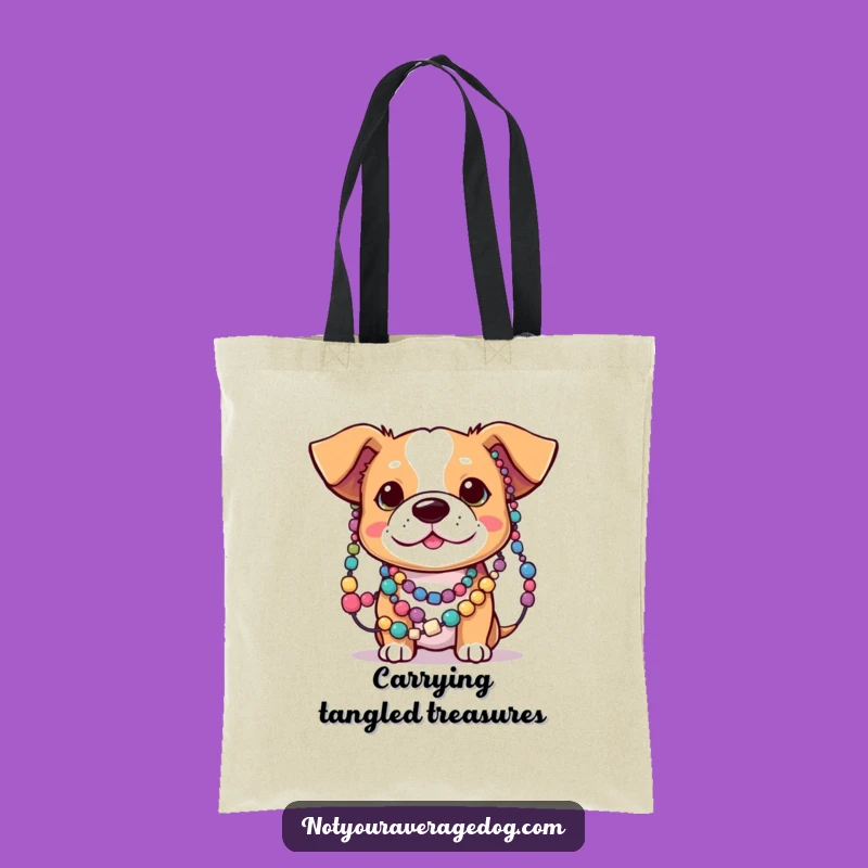Funny Dog Ears Tangled Beads Tote Bag - Carry Your Pet's Colorful Style