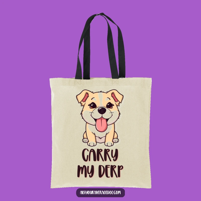Funny Dog Goofy Tote Bag: Carry Your Laughs, Sideways Tongue, Perfect Funny Gift