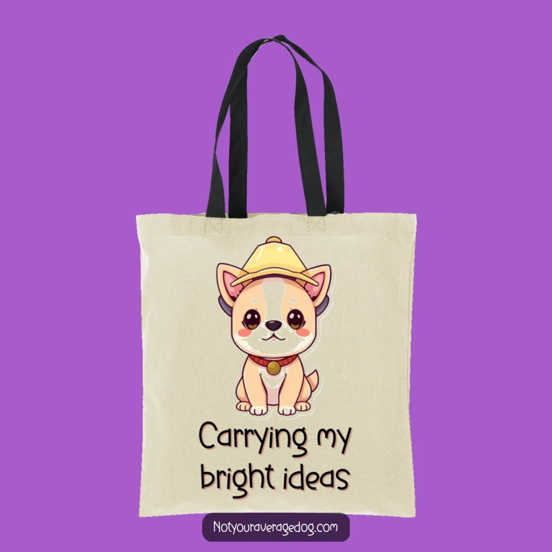 Funny Dog Lampshade Hat Tote Bag - Stylish & Humorous Pet Owner Accessory