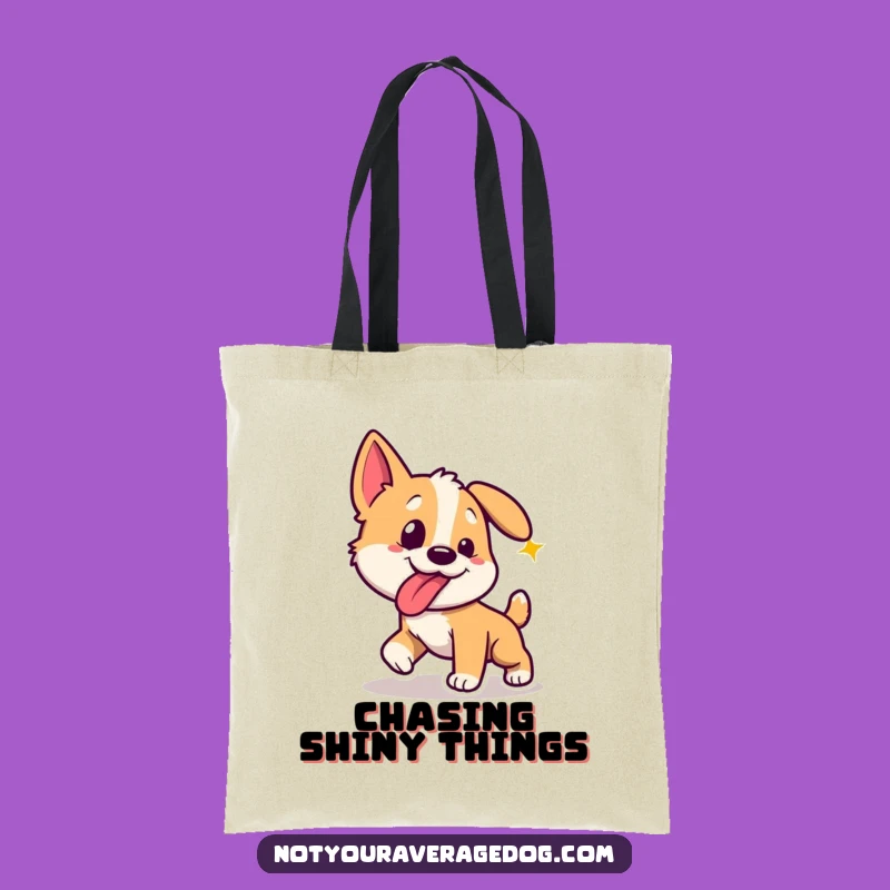 Funny Dog Laser Chase Tote Bag: Carry Your Playfulness Everywhere