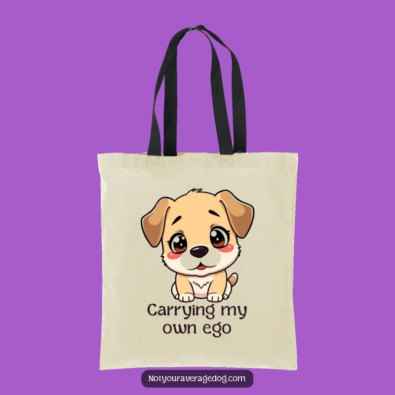 Funny Dog Reflection Tote Bag: Carry Your Laughs Everywhere