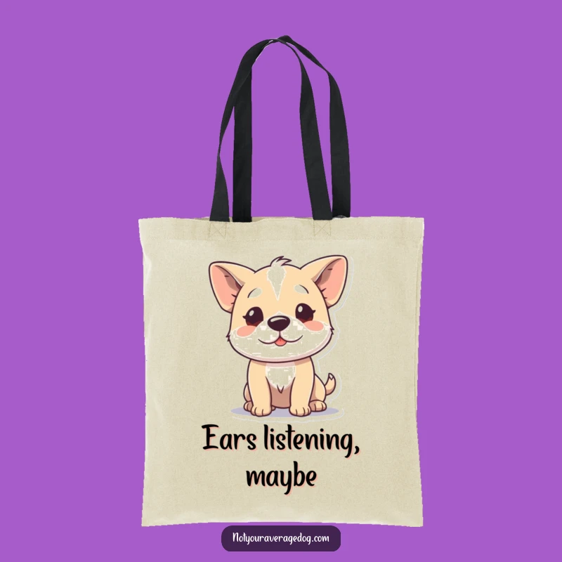 Funny Dog Wiggles Ears Tote Bag: Carry Your Joy with Canine Ear Antics